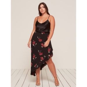Reformation Adorn floral ruffle skirt